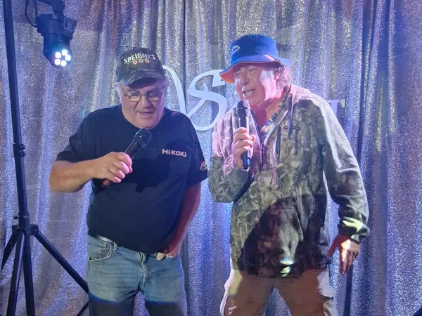 Duo on stage